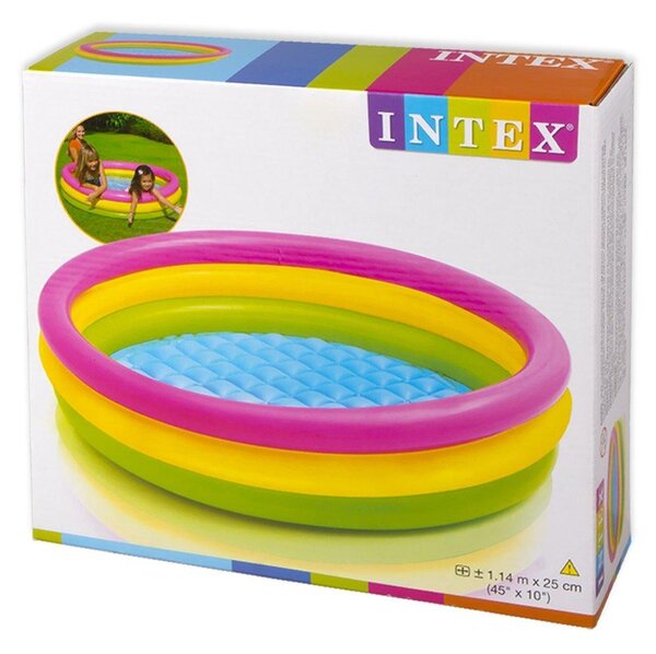 Intex nafukovací detský bazénik trojfarebný malý 157412 - Bazén