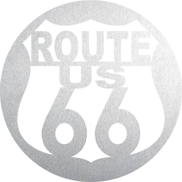 Drevený obraz na stenu U.S. ROUTE 66: Preglejka - Biela farba Rozmer 20 cm 4079-60544 PR0411