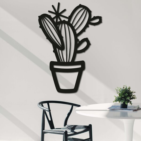 Štýlový obraz na stenu - KAKTUS CARIS | SENTOP: Preglejka - Biela farba 40 x 30 cm 4078-60430 PR0410 plywood