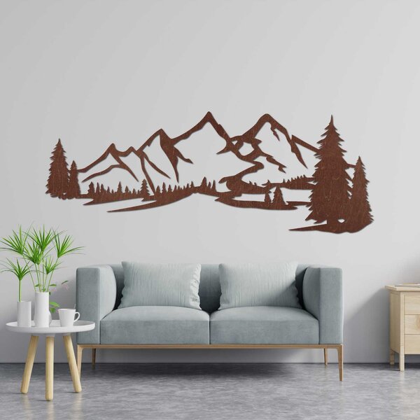Drevený obraz na stenu - Les a hory | REHORA: HDF - Javor 55 x 20 cm 4658-109477 HDF0414-akcia20