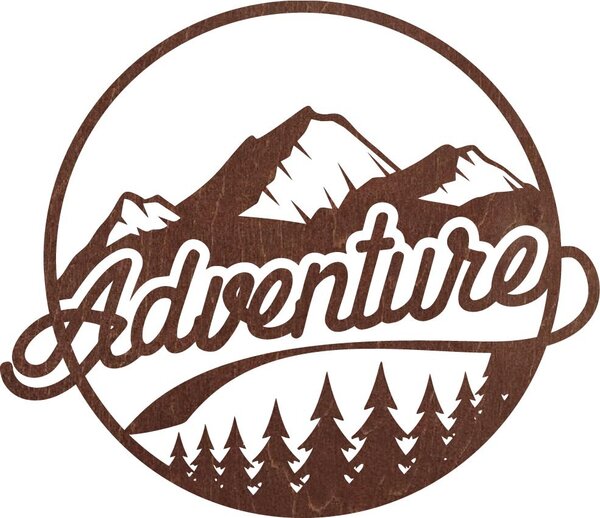 Drevený obraz na stenu s prírodným motívom - ADVENTURE: Prírodná preglejka - Topoľ natural Rozmer 30 cm 4089-61229 PR0421