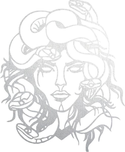 Obraz na stenu msdúza žena - MEDUSA GORGONA: Prírodná preglejka - Topoľ natural 35 x 30 cm 4091-61438 PR0423