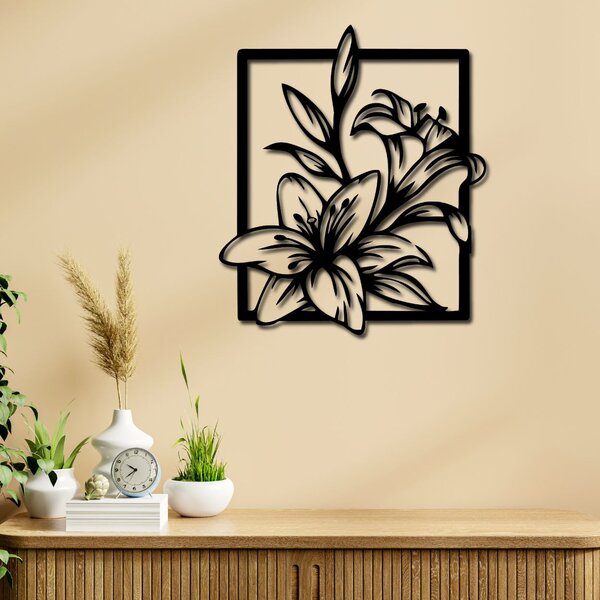 Vyrezávaný obraz na stenu ľalia - INNOCENCE: Preglejka - Honey farba 30 x 37,5 cm 4092-108172 PR0424