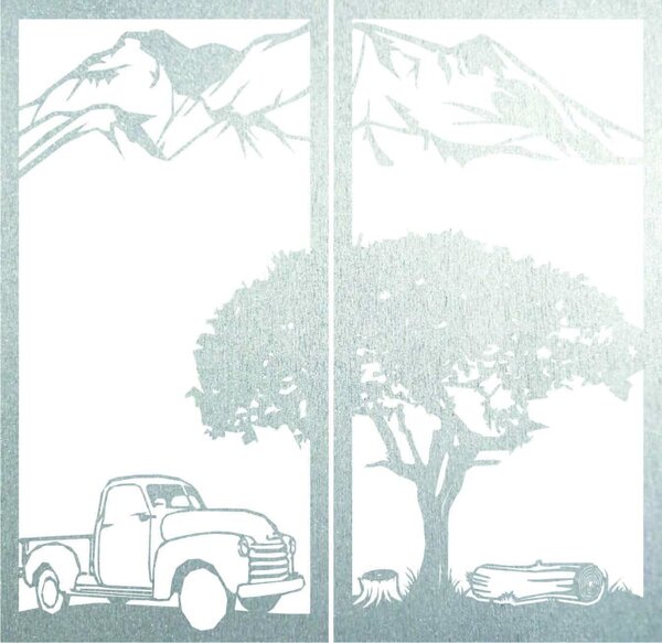 Vyrezávaný dvojdielny obraz na stenu príroda - BULISA: Prírodná preglejka - Topoľ natural 40 x 30 cm 4098-62038 PR0404