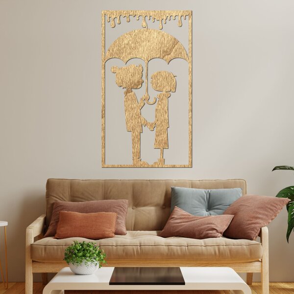 Romantický obraz na stenu - KIESMET: Preglejka Topoľ - Honey 3071 60 x 34 cm 4104-101802 PR0429