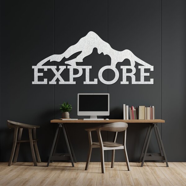 Vyrezávaný obraz z dreva hory - EXPLORE: Preglejka Topoľ - bez povrchovej úpravy 60 x 26 cm 4101-84086 PR0407