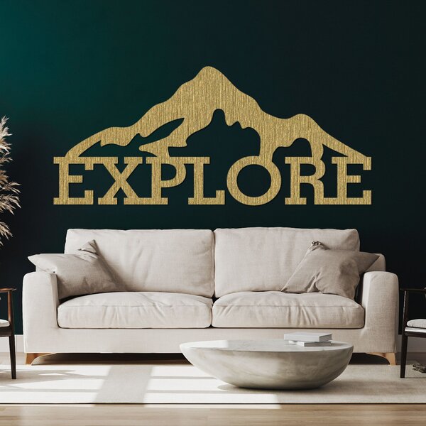 Vyrezávaný obraz z dreva hory - EXPLORE: Preglejka Topoľ - bez povrchovej úpravy 60 x 26 cm 4101-84086 PR0407
