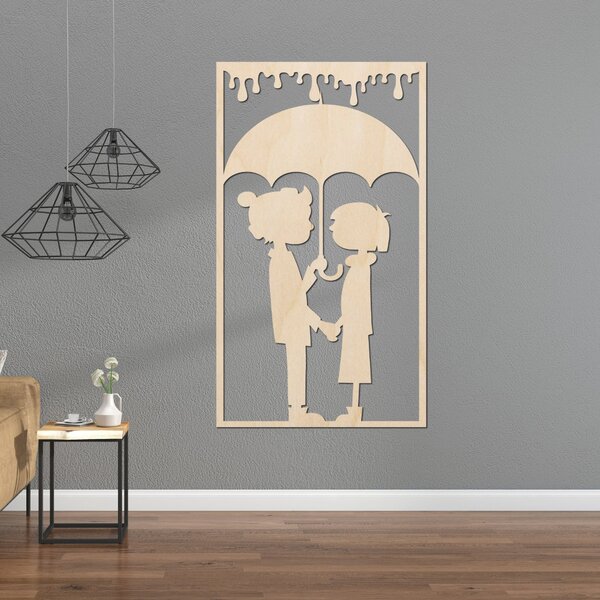 Romantický obraz na stenu - KIESMET: Preglejka Topoľ - Honey 3071 60 x 34 cm 4104-101802 PR0429