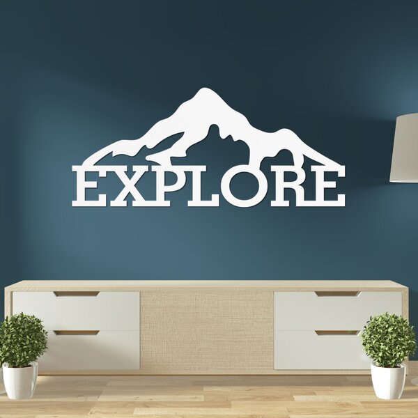 Vyrezávaný obraz z dreva hory - EXPLORE: Preglejka Topoľ - bez povrchovej úpravy 60 x 26 cm 4101-84086 PR0407