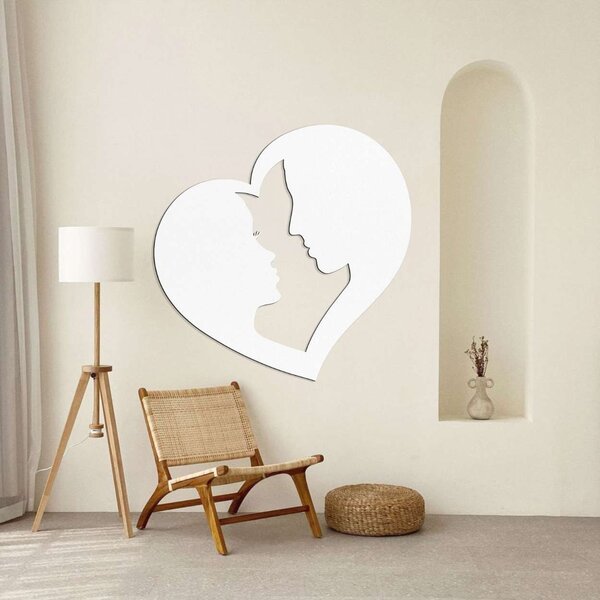 Romantický obraz na stenu pár v srdci - LOVE YOU: Preglejka Topoľ - Honey 3071 30 cm 4114-102628 PR0436