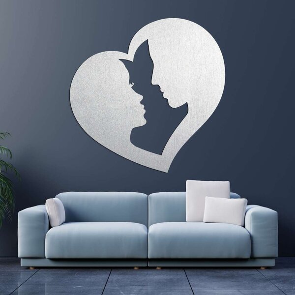 Romantický obraz na stenu pár v srdci - LOVE YOU: Preglejka Topoľ - Honey 3071 30 cm 4114-102628 PR0436