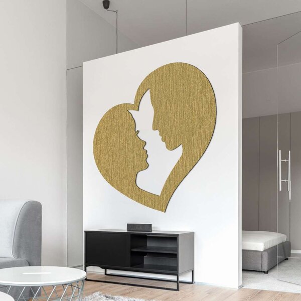 Romantický obraz na stenu pár v srdci - LOVE YOU: Preglejka Topoľ - Honey 3071 30 cm 4114-102628 PR0436