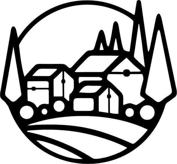 Drevený obraz na stenu domčeky | MOLDE: Prírodná preglejka - Topoľ natural Rozmer 20 cm 4109-62728 PR0431-C