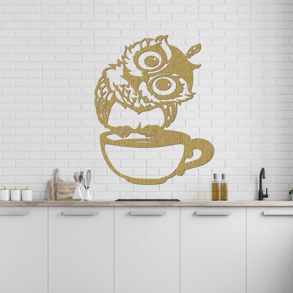 Roztomilý obraz na stenu sova v šálke | ROZALKA: Preglejka Topoľ - Honey 3071 40 x 50 cm 4116-79775 PR0438