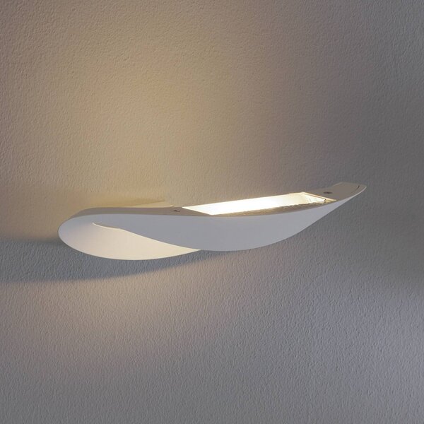 Artemide Mesmeri - dizajnové nástenné svetlo, biele, Biela / opálová, Obývacia izba / jedáleň, Hliník, Dizajn, Nástenné svetlá