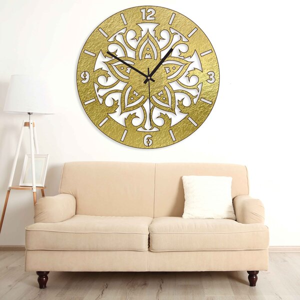 Drevené nástenné hodiny Mandala Harmónia| FION: Strieborné ručičky Prírodná preglejka - Topoľ natural 30 cm 4165-64336 PR0441