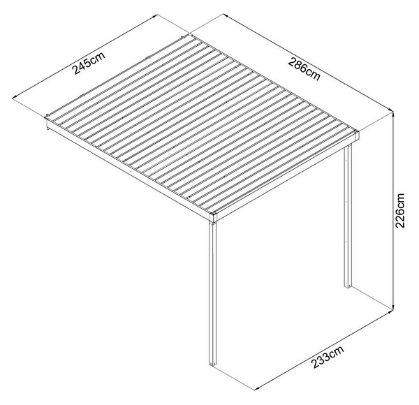 Prístavba k domčeku Avenberg MAGNUS 2.5 x 2.9 m - Premium