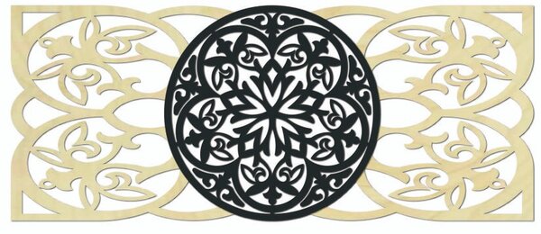 Luxusný obraz - Mandala na stenu - MIRAGE: Prírodná preglejka - Topoľ natural 37 x 90 cm 4177-65295 PR0313-A