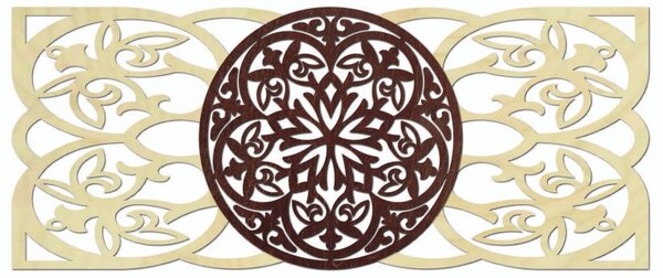 Luxusný obraz - Mandala na stenu - MIRAGE: Prírodná preglejka - Topoľ natural 37 x 90 cm 4177-65295 PR0313-A