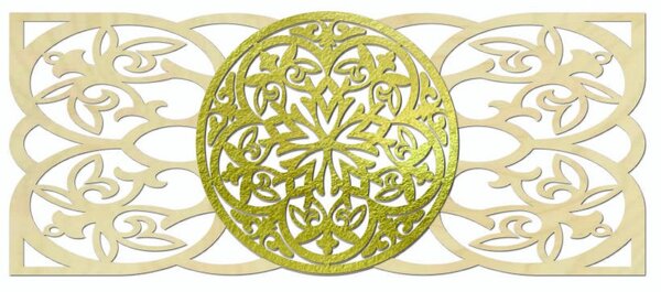 Luxusný obraz - Mandala na stenu - MIRAGE: Prírodná preglejka - Topoľ natural 37 x 90 cm 4177-65295 PR0313-A