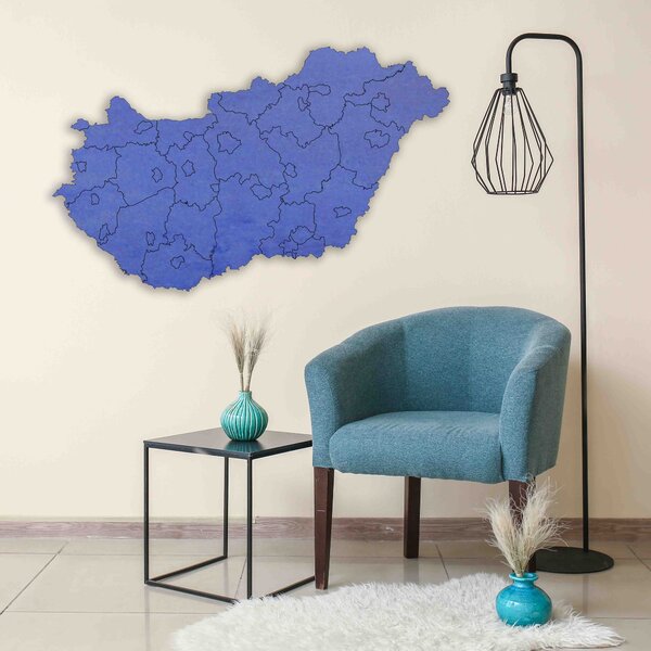 Drevená nástenná mapa Maďarsko - 40 dielikov | SENTOP M005: Prírodná preglejka - Topoľ natural 46 x 80 cm 4183-65721 M005