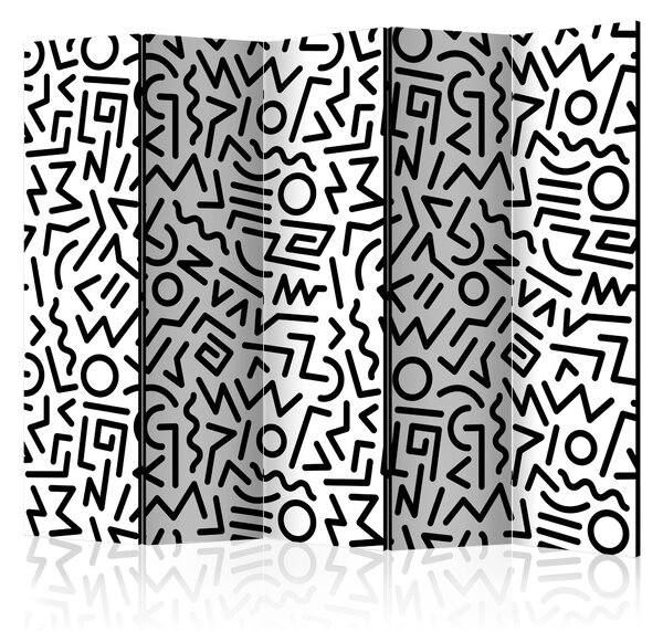 Artgeist Paraván - Black and White Maze [Room Dividers]