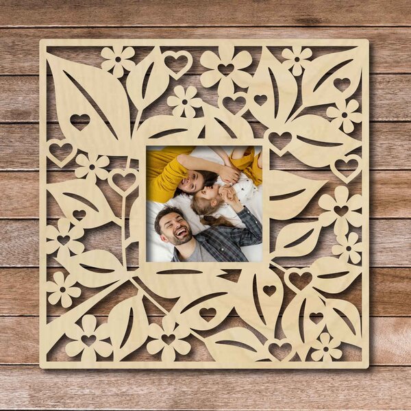 Fotorámik na stenu z dreva - až 50 x 50 cm: Prírodná preglejka - Topoľ natural Rozmer 20 x 20 cm 4189-66268 T002