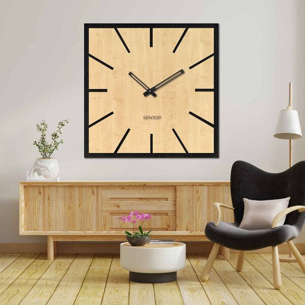 Drevené nástenné hodiny z HDF JAVOR - až 50 x 50 cm | HDFK022: Svetlé HDF - Javor HDF - Javor 30 cm 4198-68035 HDFK022