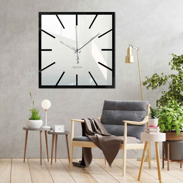 Nástenné hodiny zrkadlové rozmer 30 - 50 cm: Strieborné ručičky Biela Biela 30 cm 4201-68575 X0100