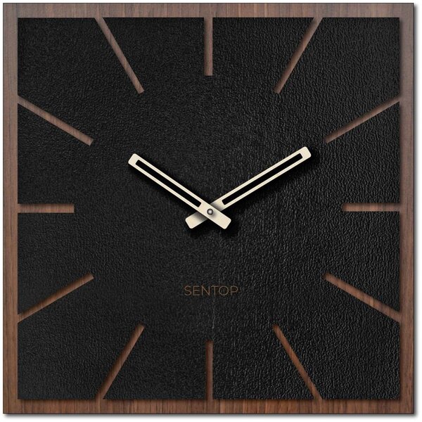 Drevené hodiny na stenu - KIOPO: Svetlé HDF - Orech Wenge HDF - Orech Wenge 30 cm 4200-68251 HDFK023