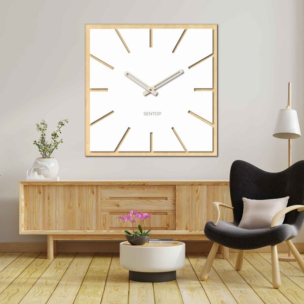 Drevené nástenné hodiny z HDF JAVOR - až 50 x 50 cm | HDFK022: Svetlé HDF - Javor HDF - Javor 30 cm 4198-68035 HDFK022