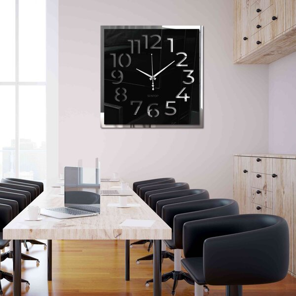 Hodiny na stenu z PMMA - Sentop | X0101 | dvojvrstvové: Strieborné ručičky Biela Biela 30 cm 4208-69411 X0101