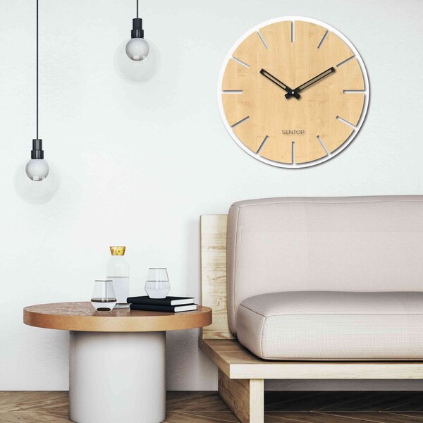 Nástenné hodiny z dreva - Sentop | HDFK026 | javor: Svetlé HDF - Javor HDF - Javor 30 cm 4217-69820 HDFK026-javor