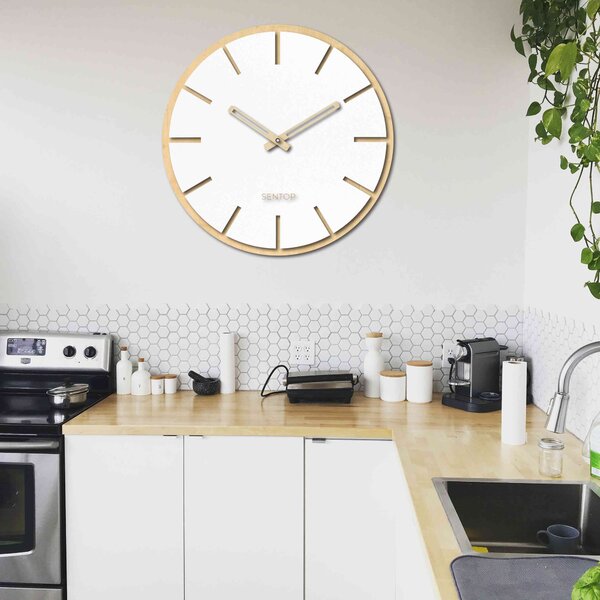 Nástenné hodiny z dreva - Sentop | HDFK026 | javor: Svetlé HDF - Javor HDF - Javor 30 cm 4217-69820 HDFK026-javor