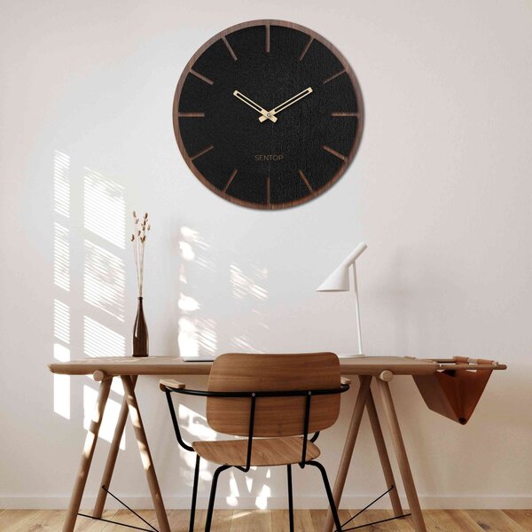 Nástenné hodiny z dreva - Sentop | HDFK026 | orech wenge: Svetlé HDF - Orech Wenge HDF - Orech Wenge 30 cm 4216-69766 HDFK026-orech wenge