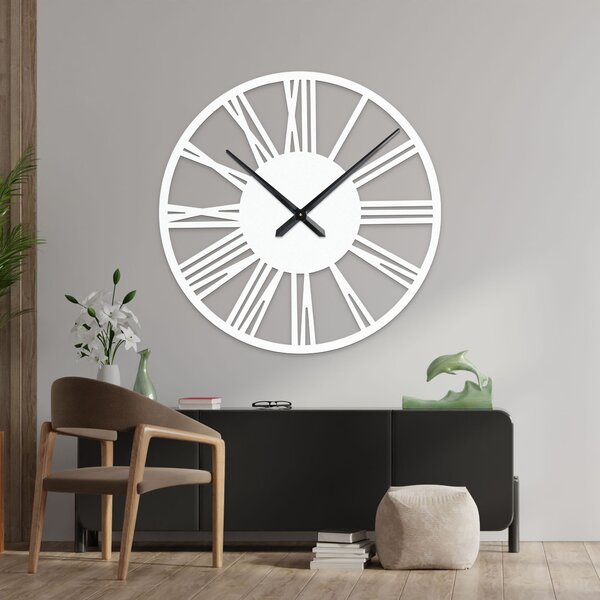 Elegantné veľké rímske hodiny na stenu | RONI: HDF - čierna 80 cm 4223-75965 HDFK027