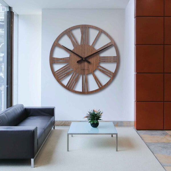 Elegantné veľké rímske hodiny na stenu | RONI: HDF - čierna 80 cm 4223-75965 HDFK027