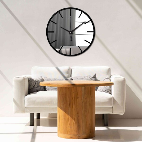 Hodiny na stenu z plexiskla dvojvrstvové | HEDVIG: Strieborné ručičky Biela Biela 30 cm 4219-69955 X0105