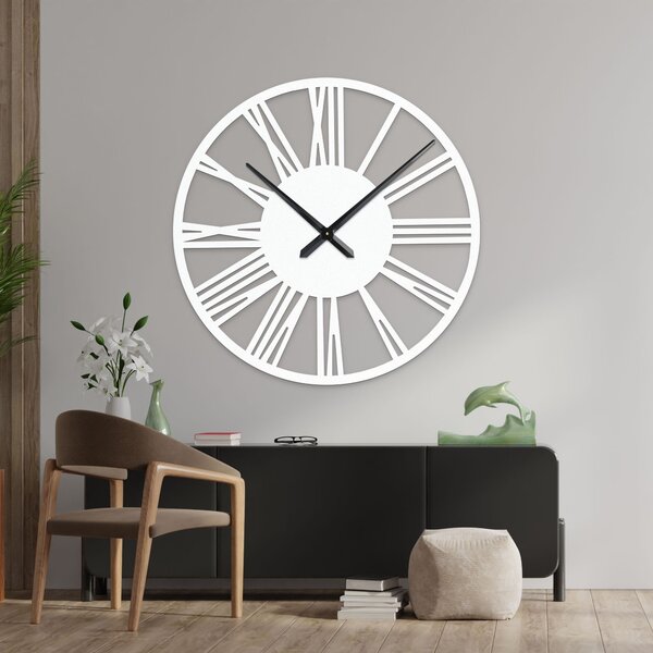 Elegantné veľké rímske hodiny na stenu | RONI: HDF - čierna 80 cm 4223-75965 HDFK027