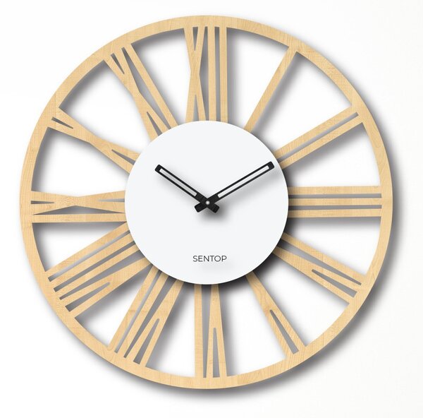Nástenné hodiny rímske číslice - Sentop | HDFK028 | javor: Svetlé HDF - Javor HDF - Javor 30 cm 4227-70510 HDFK028-javor