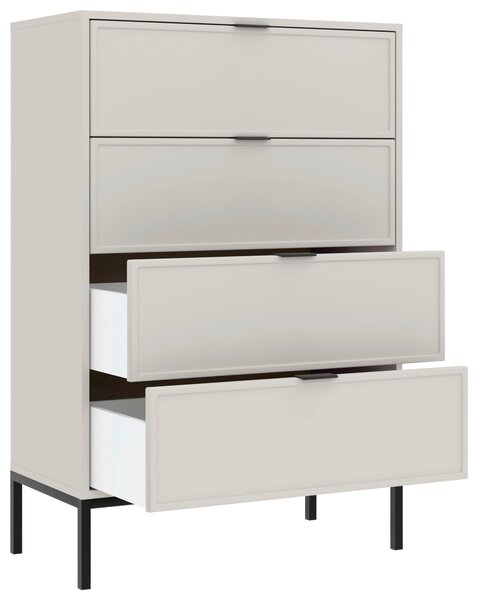 KOMODA, čierna, kašmírová, 75,9/115,5/40 cm MID.YOU - Komody, Online Only