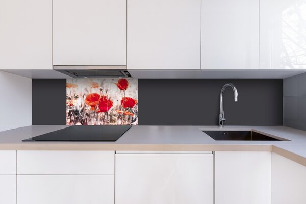 DIMEX | Plexisklo za kuchynskú linku PGT-06040-171 | 60 x 40 cm Vlčí mak