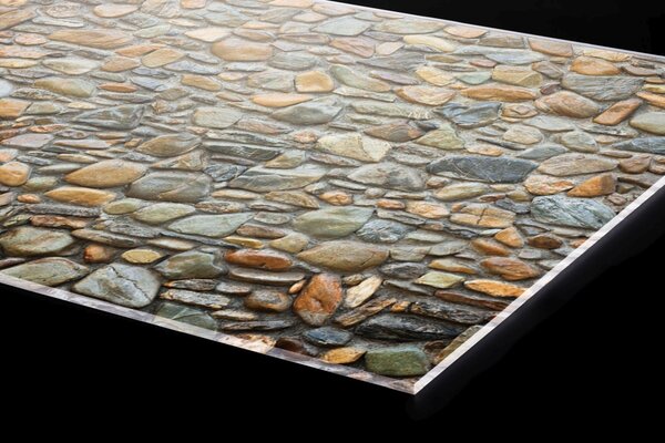 DIMEX | Plexisklo za kuchynskú linku PGT-06040-250 | 60 x 40 cm Múr z kamienkov