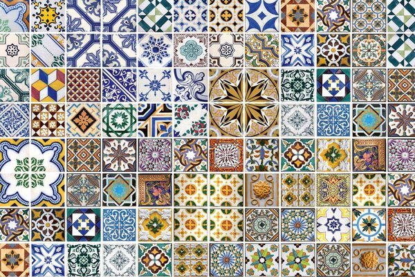 DIMEX | Plexisklo za kuchynskú linku PGT-06040-097 | 60 x 40 cm Portugalské kachličky