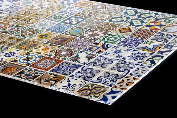 DIMEX | Plexisklo za kuchynskú linku PGT-06040-097 | 60 x 40 cm Portugalské kachličky
