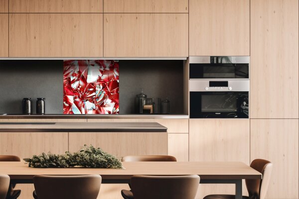 DIMEX | Plexisklo za kuchynskú linku PGT-06060-071 | 60 x 60 cm Červený kryštál