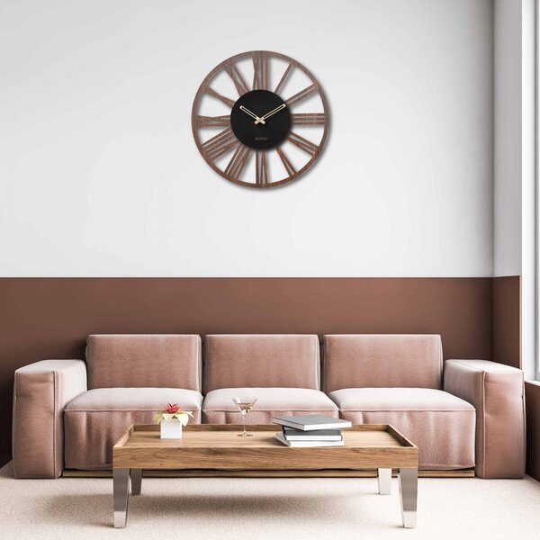 Nástenné hodiny rímske číslice - Orech wenge: Svetlé HDF - Orech Wenge HDF - Orech Wenge 30 cm 4228-70564 HDFK028-orech wenge