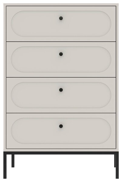KOMODA, čierna, kašmírová, 75,9/115,5/40 cm MID.YOU - Komody, Online Only
