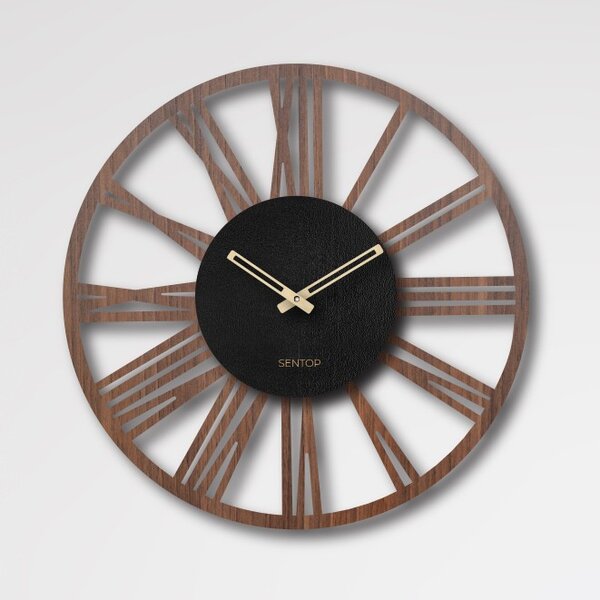 Nástenné hodiny rímske číslice - Orech wenge: Svetlé HDF - Orech Wenge HDF - Orech Wenge 30 cm 4228-70564 HDFK028-orech wenge