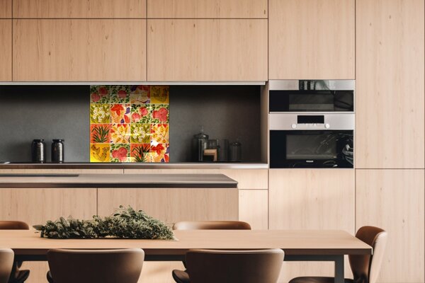 DIMEX | Plexisklo za kuchynskú linku PGT-06060-166 | 60 x 60 cm Maľované kachličky
